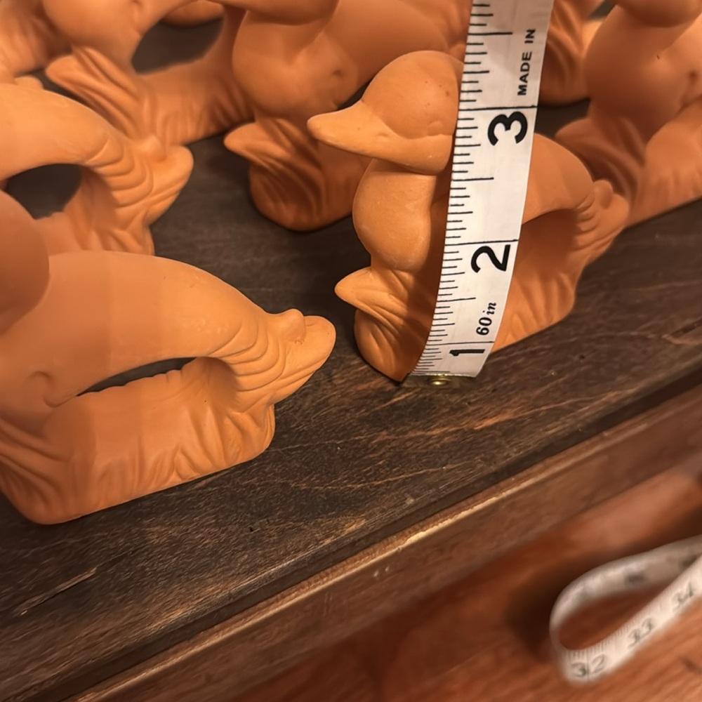 Vintage Terra Cotta Duck Napkin Rings - Picture 7 of 7